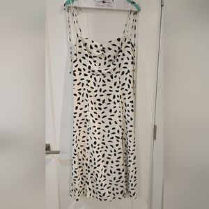 Lulu's Black and White Patterned Maxi Skirt